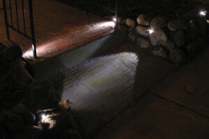 LED Lighting in Steps at Night