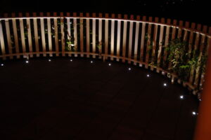 LED Uplighting on Fencing
